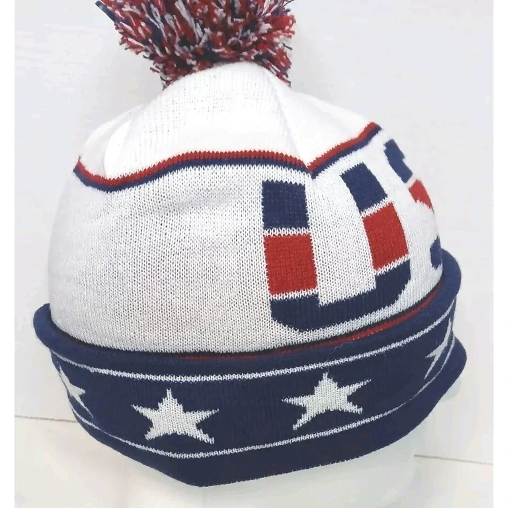American Eagle USA Pom Pom Winter Hat NWT